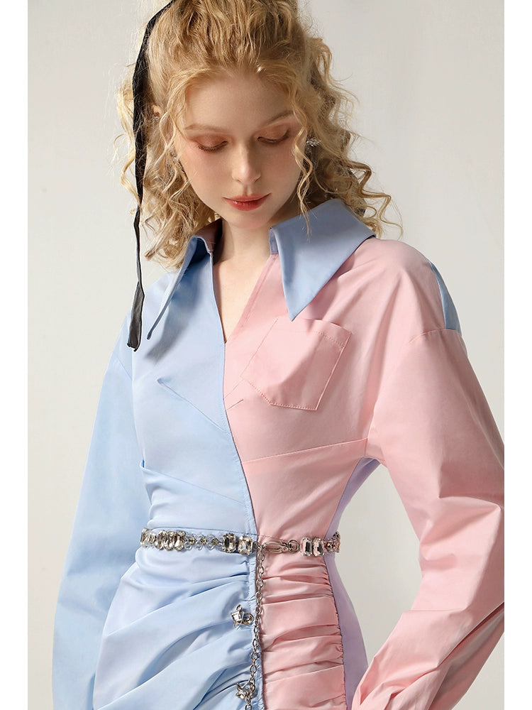 CHECOCRE Stubble Ke Fashion Simple Waist Chain Diamond Metal Belt - ROMEO