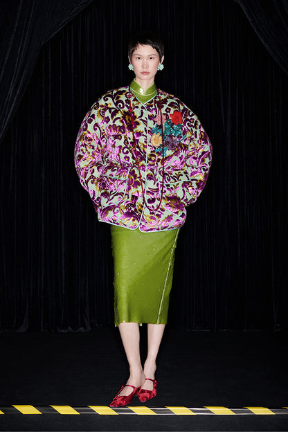 M essential Mackay designer Barcelona colourful iron-embroidered jacket dress set- four.