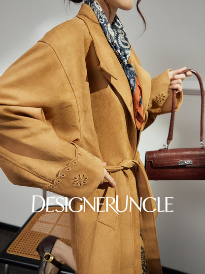 DGU "Vine Sand" coffee color short jacket new commuter versatile loose slimming retro top - Morgan.