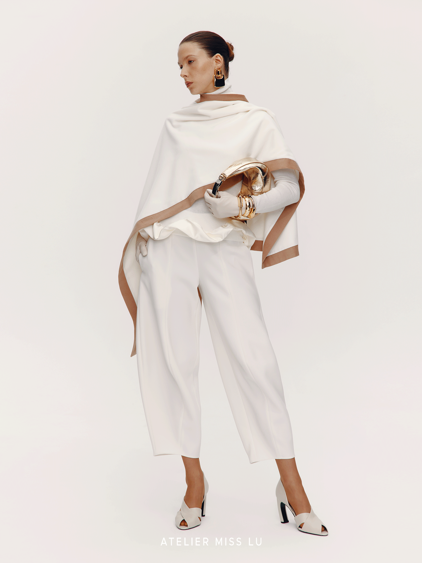 ATELIER MISS LU [After the Drama] New Artistic Scimitar Silhouette Pants - GRAT.
