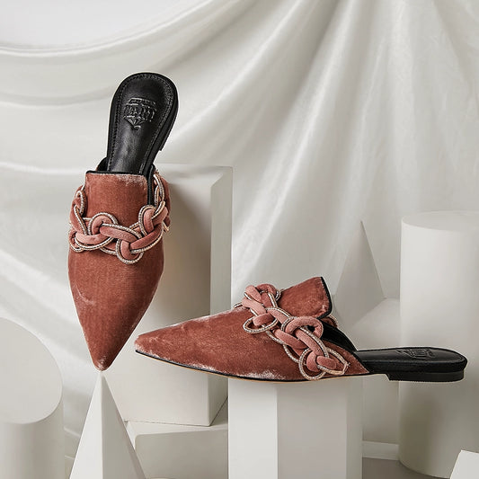 B-FEI Spring and summer suede flat slippers-PIUL.