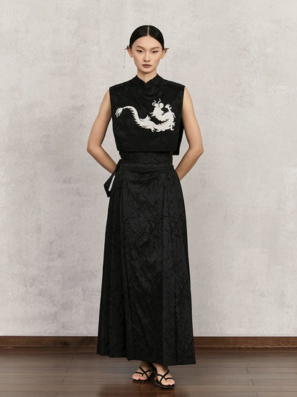 HECO cotton jacquard top short sleeveless women - adam.