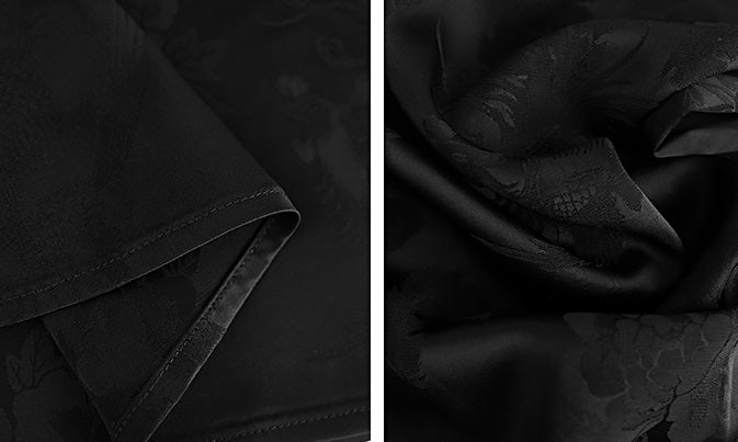 HECO Chinese Style Acetate Jacquard Elasticated High-waisted Fishtail Skirt - BETH.