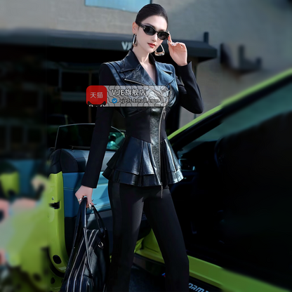 VJE  Jacket Flared Pants Two-Piece Suit set - FED.