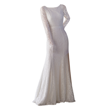 GOUDIN bridal white light wedding dress-IRMA.