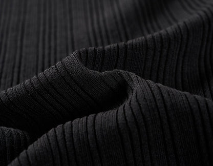 COMME MOI Lu Yan designer's new women's off-the-shoulder stud bead slim wool knitwear - TIRED.