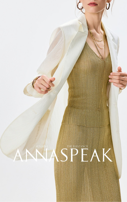 ANNASPEAK dry soft and cool VISCOSE pit strip suspender straight skirt set-CHOTA.