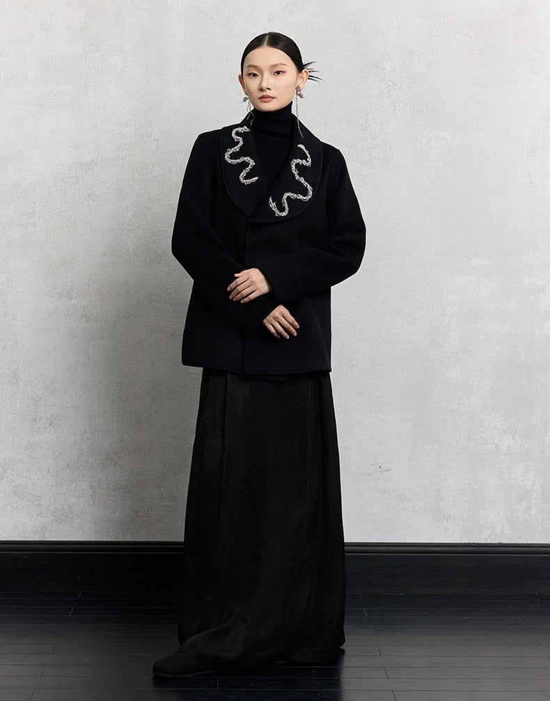 HECO Plain Base Layer Top High Neck black white red apricot Long Sleeve Knit Sweater - nice.