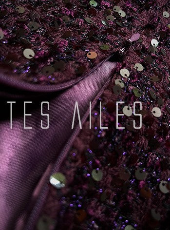 LE VENT&TES AILES Galaxy Luxury Weaving Feminine Sequin Tweed Skirt-ZOYA