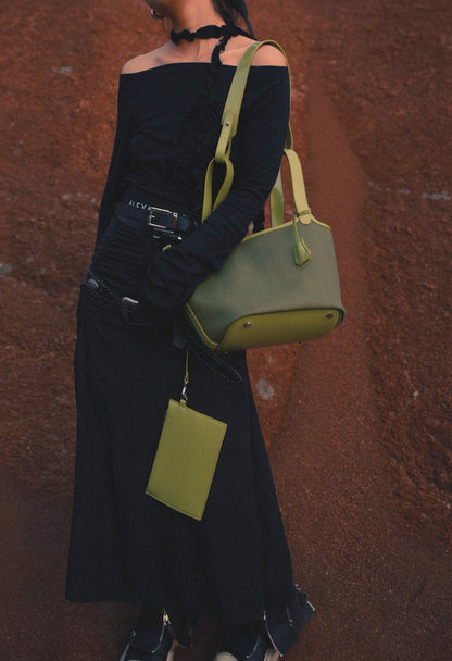 IUBALLET Elegant Green Bucket Bag - GENRE.