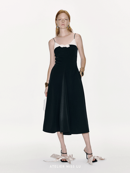ATELIER MISS LU Spring/summer Bubble Texture Spell Receiver Waist Slip Dress - EVADE.