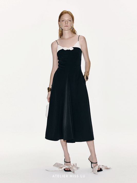 ATELIER MISS LU Spring/summer Bubble Texture Spell Receiver Waist Slip Dress - EVADE.