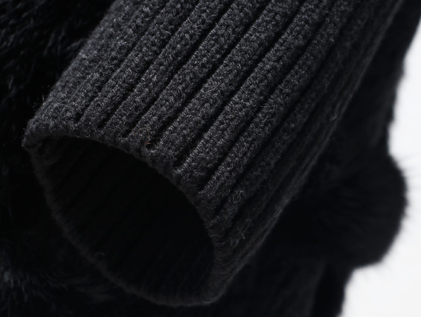 WANGXO | Heavy Industry Wavy Wool Tweed & Rabbit Fur Jacket-SENA.