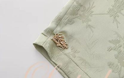 Le palais vintage jacquard satin waist- TEE.