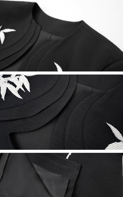 HECO spring embroidery acetate hemp short jacket women - gift.