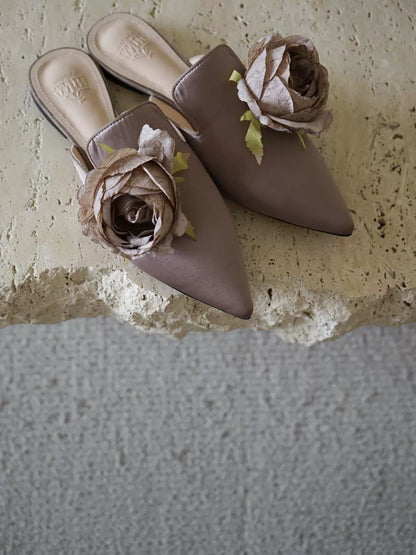 B-FEI women's French flower mules-TANNA.