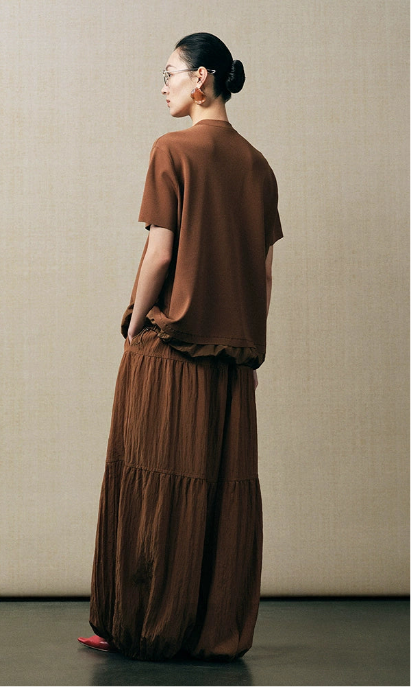 ZHUCHONGYUN crew collar short sleeves and loose pant outfit set-ECHO.