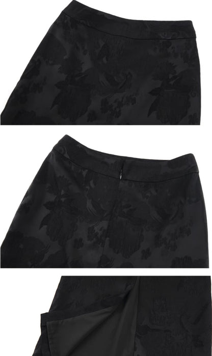 HECO Pleated Feminine Slit Long Skirt Summer - cors.