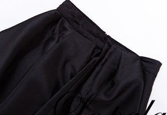 Le Palais Vintage Original Vintage Black Irregular Luxury High-waisted Pencil Skirt-GAL