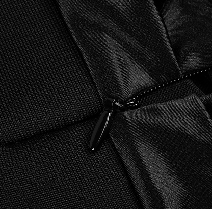 DOLLY Luxury Black Pleated Chest Wrap Off Shoulder High Waist Long Evening Dress-ZOE