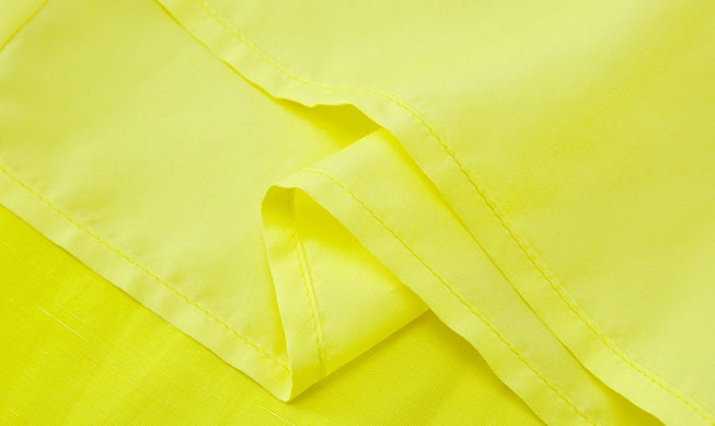 ZHUCHONGYUN lemon yellow gathered waist shirred slim skirt-BAFFY.