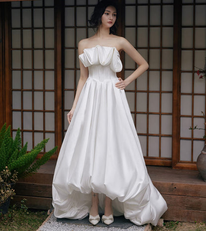 Goudin Dress, high-end, light luxury, niche bandeau dress - take