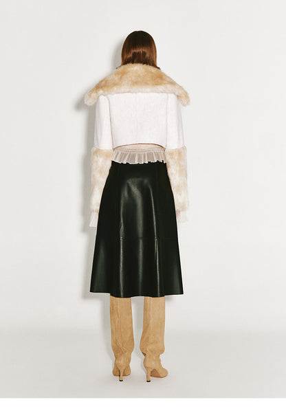 ATELIER MISS LU Pressed Pleated Soft Tulle Stretch Top - DIVINE