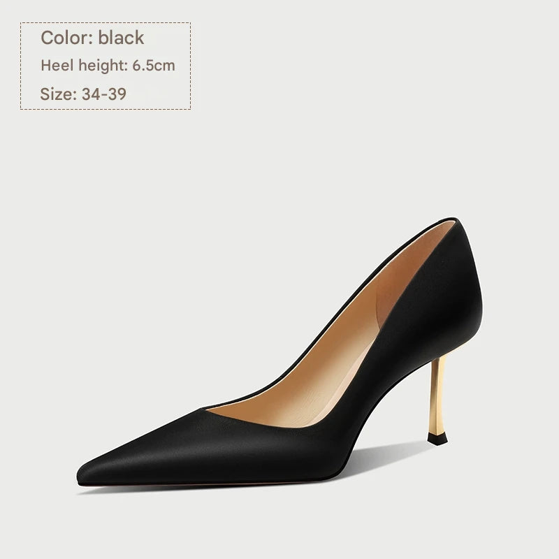 PJJUU satin pointed toe stiletto shoes - CUPID.