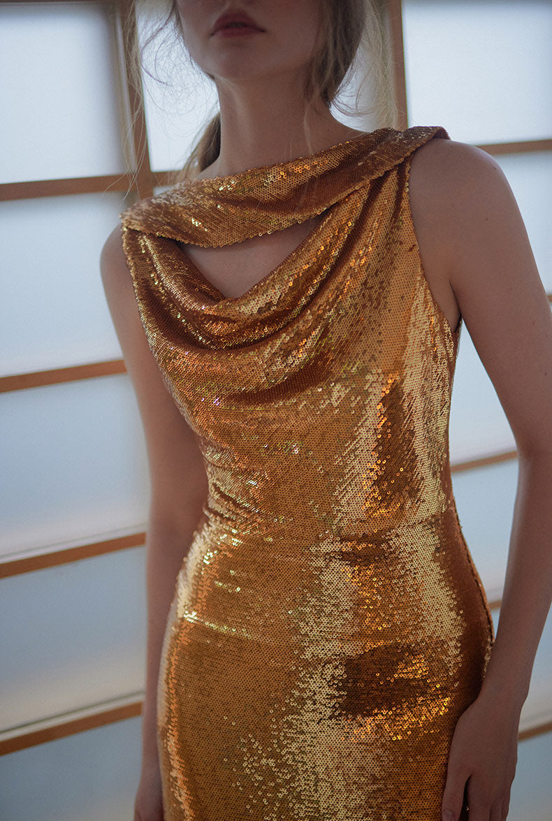 GOUDIN backless small evening dress-JAWA.