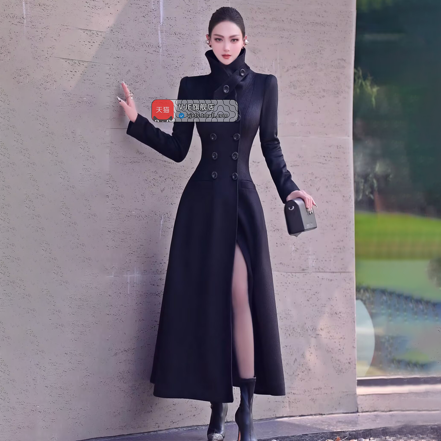 VJE Warm Woolen Double-breasted Thickened Coat-JONG.