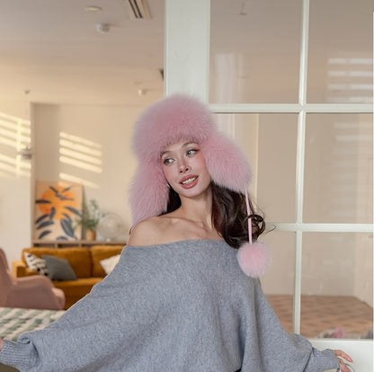 Le Palais Vintage show small good with Slavic fox fur Lei Feng hat-TOMOKI