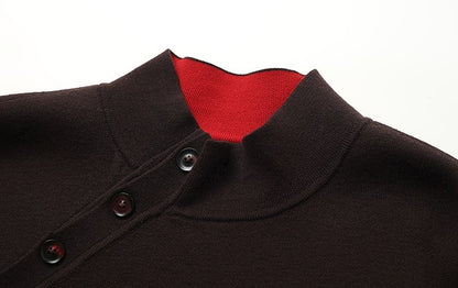 ZHUCHONGYUN double-sided loose crewneck wool knit top and pant set- PIN.