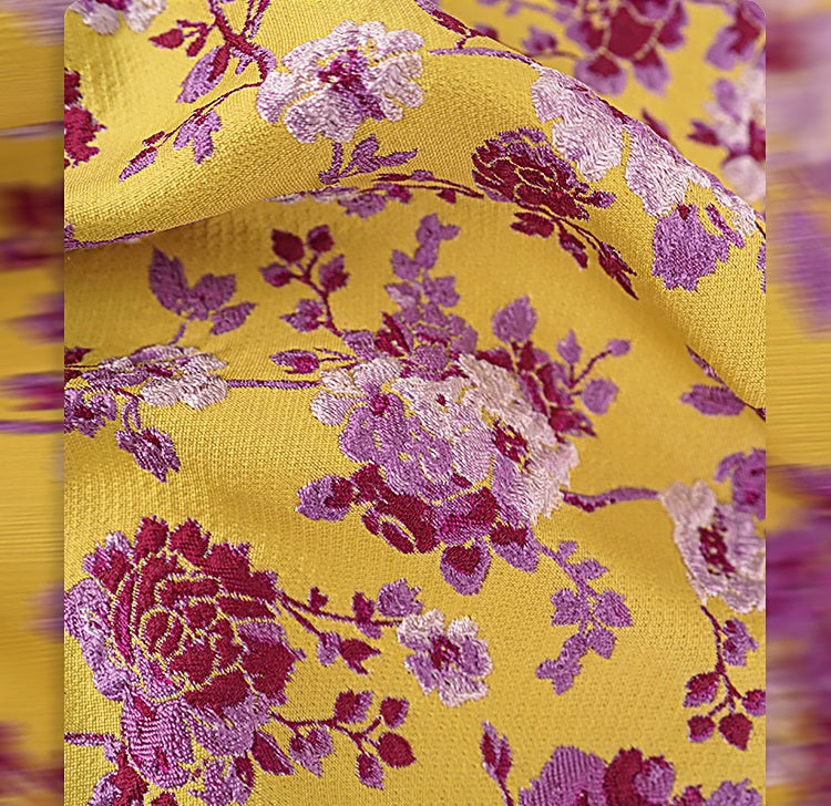 HECO Chinese style golden dragon embroidery short-sleeved placket buttoned shirt - QAND.