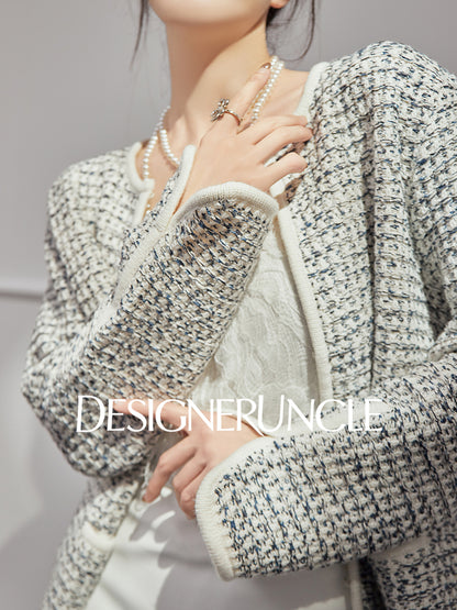 DGU "Sulan" cream cardigan commuting slimming versatile design top - CHARLIE.