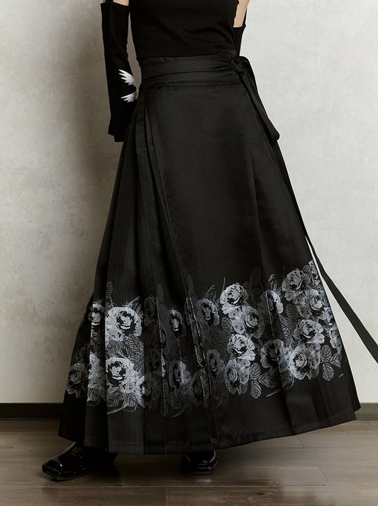 HECO Summer High Waist  Pleated Woven Gold Horse Face Skirt Woman - vaca.