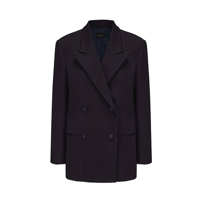 ATELIER MISS LU Double-breasted Vintage Sheep Wool Blazer - ALLEN.