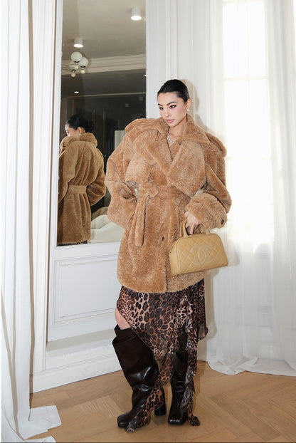 MEI SANGUAN French Retro Loose Furry Jacket - LUNA
