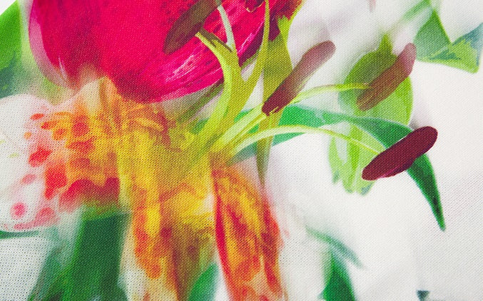 ZHUCHONGYUN round neck irregular floral dress-CABA.