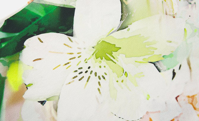 ZHUCHONGYUN round neck irregular floral dress-CABA.