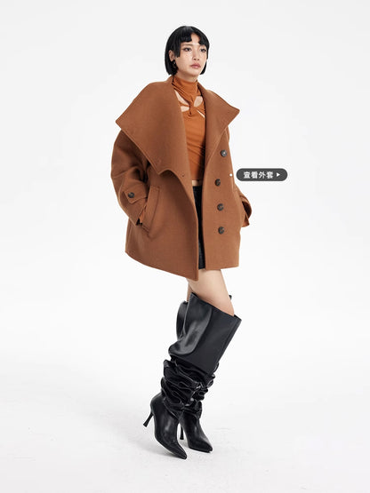 TINY IN cut-out brushed knit long sleeve sweater -WAKA