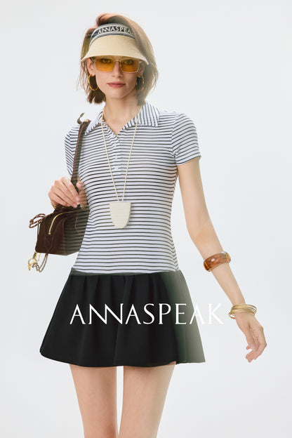 ANNASPEAK  POLO collar dress-RICO.