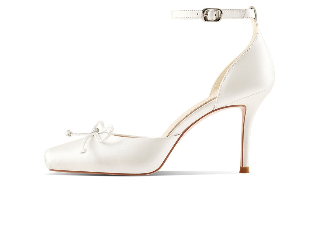 PJJUU white ballet style high heeled shoes - JEEH.