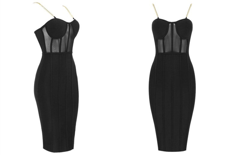 DOLLY Elegant Purple Sleeveless Corset Backless Hip Wrap Mesh Party Dress-BABA