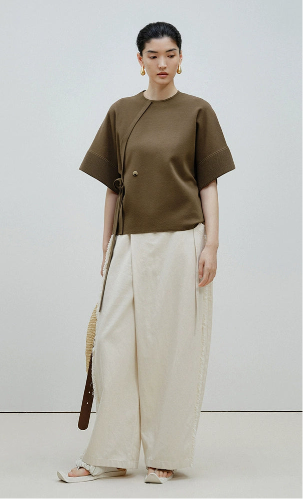 ZHUCHONGYUN knit loose crew neck top--KAMIJOU.