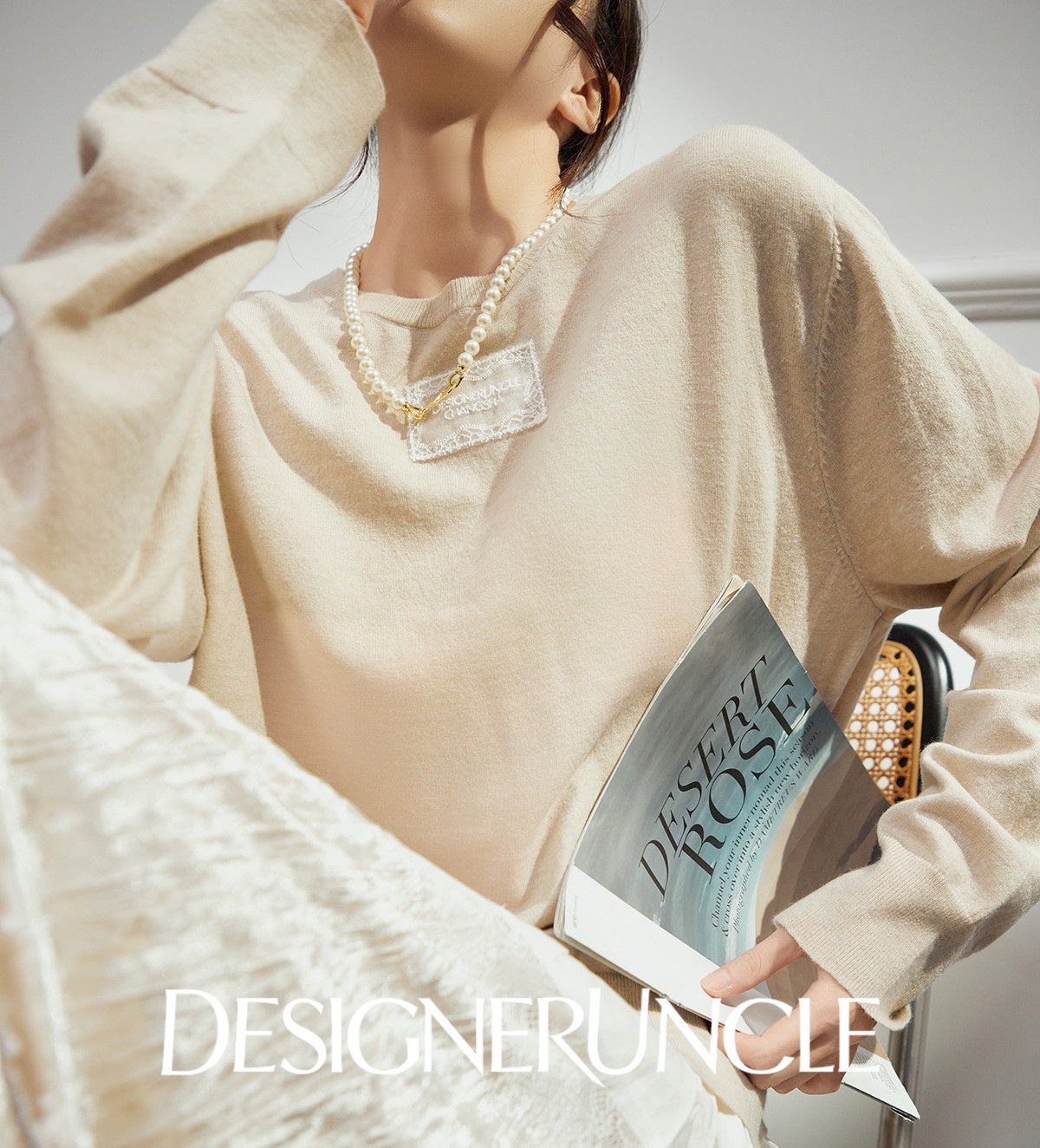 DGU "Mu Qian" knitted sweater women's new autumn crew neck top - Felicia.