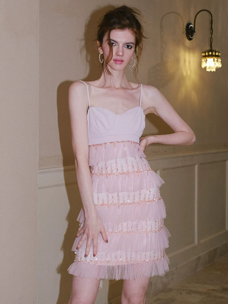 Wardrobes by Chen  Luxury Soft Pink Handmade Diamond Fur Plush Coat-Elanor