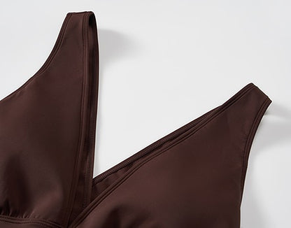 COMME MOI  sexy lace-up big backless one-piece swimsuit - ELINA.