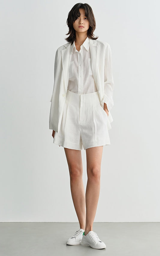 COMME MOI women's high-tech linen shorts and shirts outfit set - ELIJAH.
