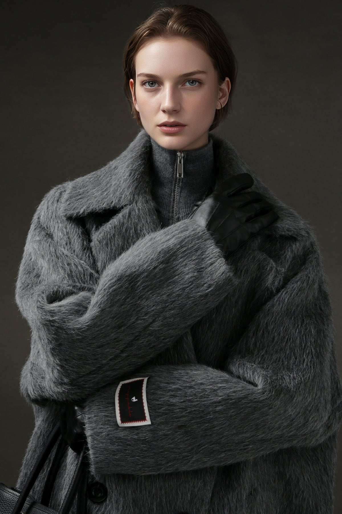PIAOIN Luxury Peruvian Suli Alpaca Coat Women's Cocoon Double-sided Fur Coat -OMAN