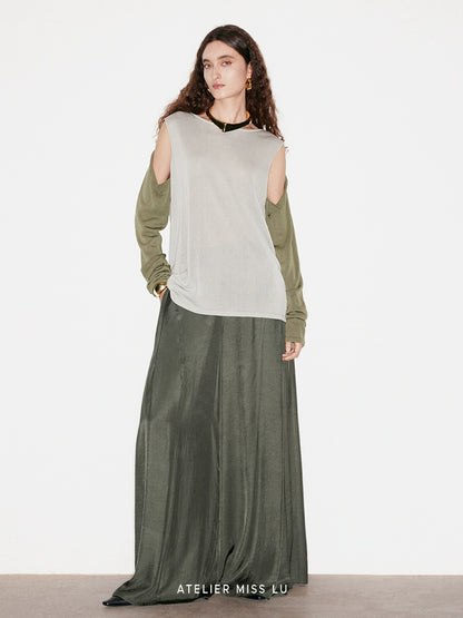 ATELIER MISS LU Two-Piece Off-the-Shoulder Knit Top - JASON